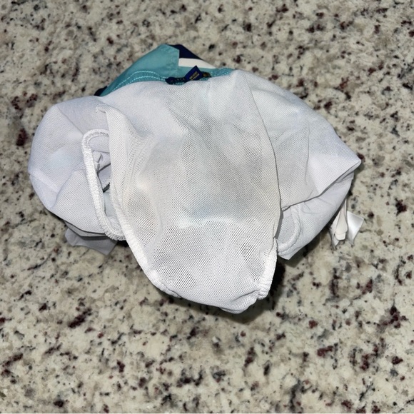 Polo Ralph Lauren Boys Sanibel Navy Striped Swim Trunk Size 7 Aqua Blue Green - Picture 6 of 9